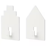 IKEA TIPPVAGN Hook, self-adhesive, house/white