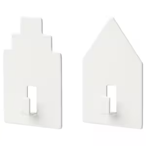 IKEA TIPPVAGN Hook, self-adhesive, house/white