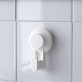 TISKEN hook with suction cup, white