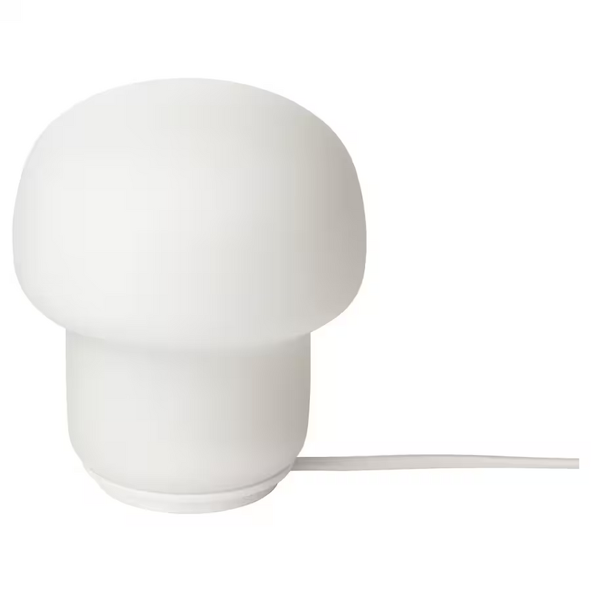 IKEA TOKABO Table lamp, glass opal