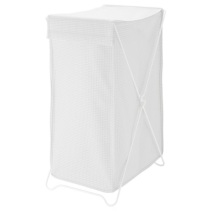 IKEA TORKIS laundry basket white/grey 90 L