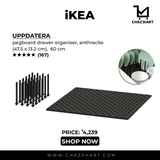 IKEA UPPDATERA pegboard drawer organiser, Anthracite, 60 cm