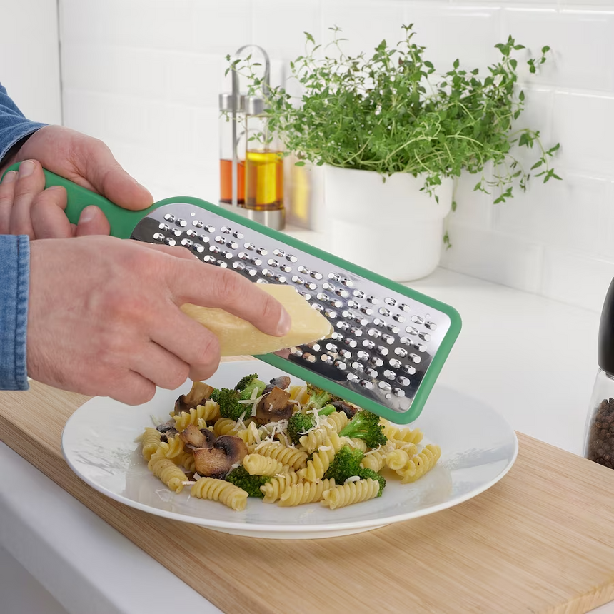 IKEA UPPFYLLD Grater with handle, bright green, 30 cm