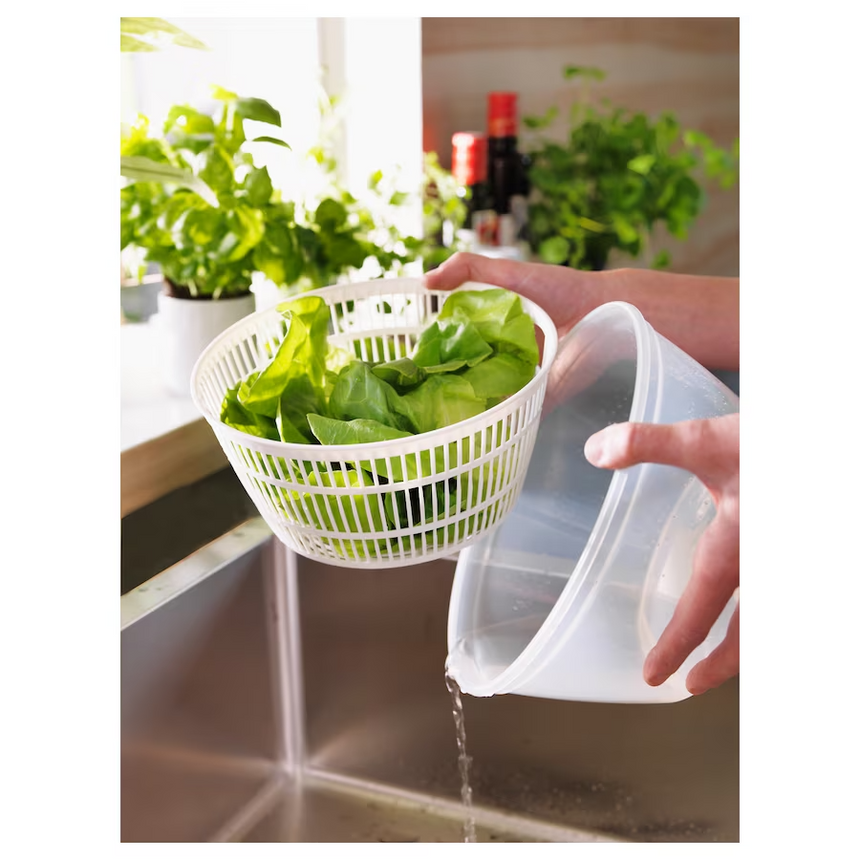 IKEA UPPFYLLD Salad Spinner, White 23 cm