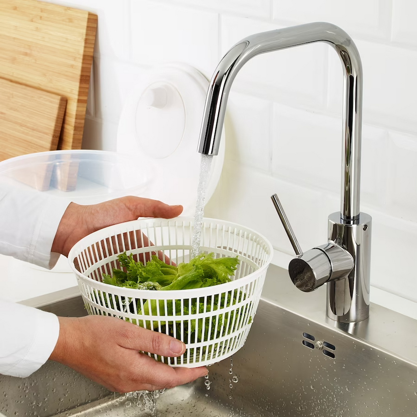 IKEA UPPFYLLD Salad Spinner, White 23 cm