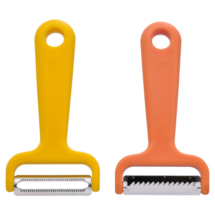 IKEA UPPFYLLD Vegetable Cutters, Set of 2, Bright Yellow/Bright Orange