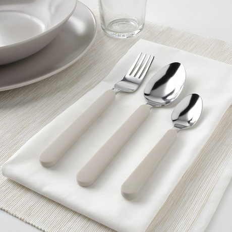 IKEA UPPHOJD 16-piece cutlery set, beige