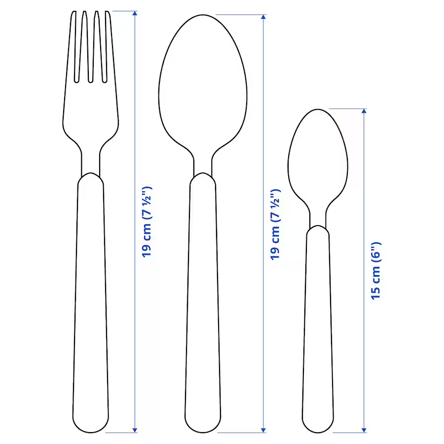 IKEA UPPHOJD 16-piece cutlery set, beige
