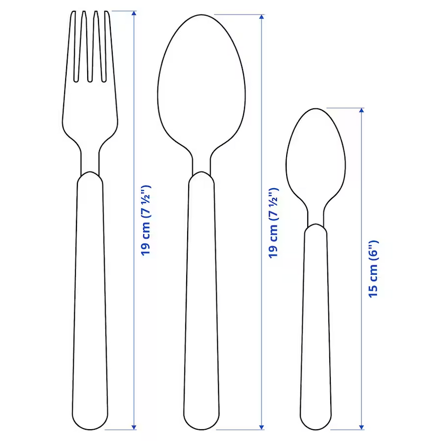 IKEA UPPHOJD 16-piece cutlery set, beige