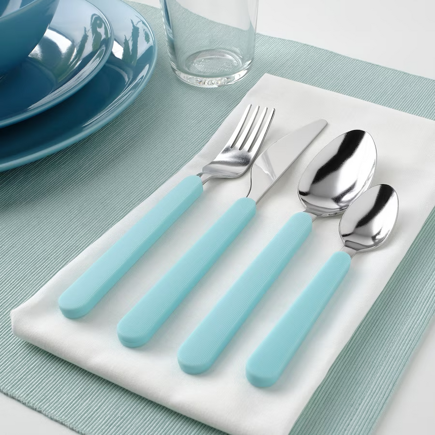 IKEA UPPHOJD 12-piece cutlery set, Turquoise