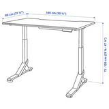 IKEA UPPSPEL Gaming desk, black, 140x80cm