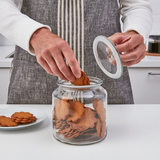 IKEA VARDAGEN jar with lid clear glass 1.9 L