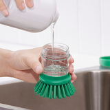 IKEA VIDEVECKMAL Dishwashing brush with dishwashing liquid dispenser, green