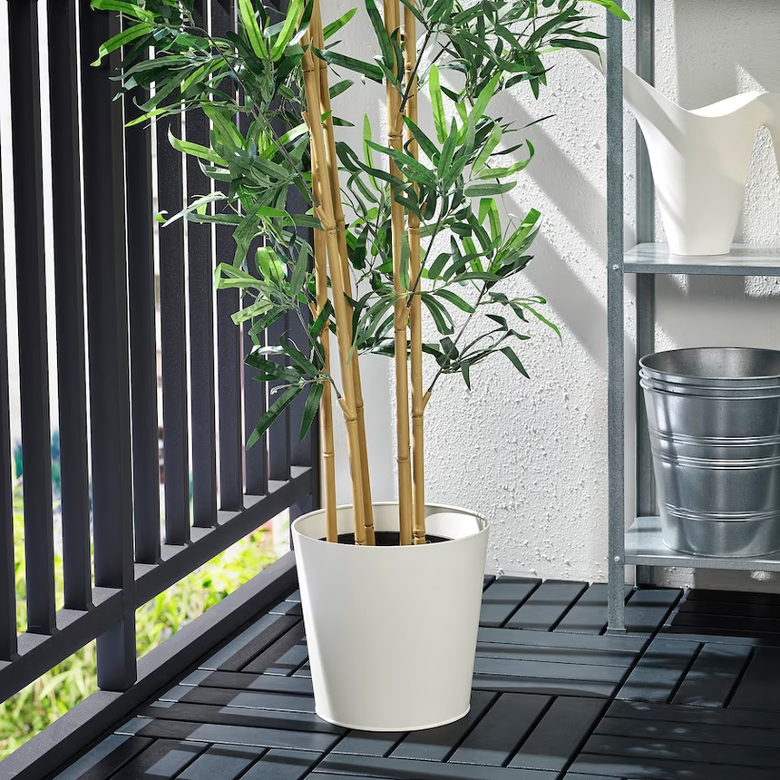 IKEA VITLOK plant pot in/outdoor off-white 24 cm