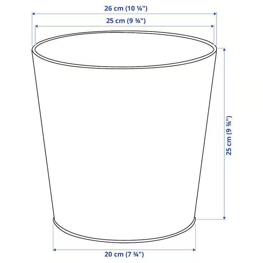 IKEA VITLOK plant pot in/outdoor off-white 24 cm