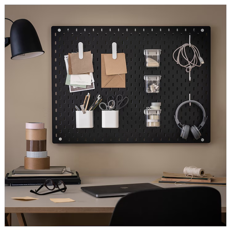 IKEA SKADIS pegboard, black, 76x56 cm